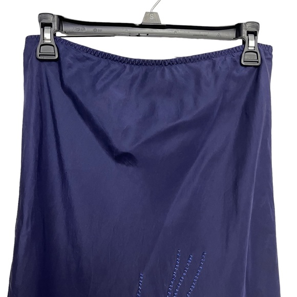 Banana Republic Women’s Navy Blue 100% Silk Skirt Size 2 - Picture 2 of 10